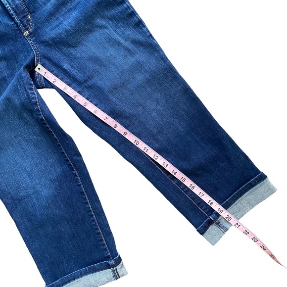 NYDJ Marilyn Crop Cuffed Bezel Wash Jeans Size 2 - Picture 12 of 16